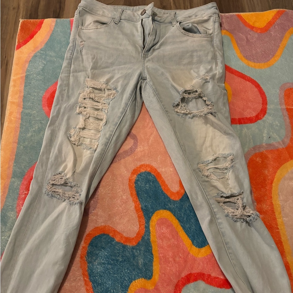 Distressed Light Blue Women's Jeans